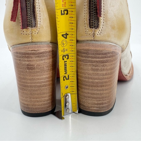 FREEBIRD Bonnie Shoes Size 10 Distressed Yellow Snake Print Leather (F14) - Picture 8 of 15